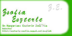 zsofia eszterle business card